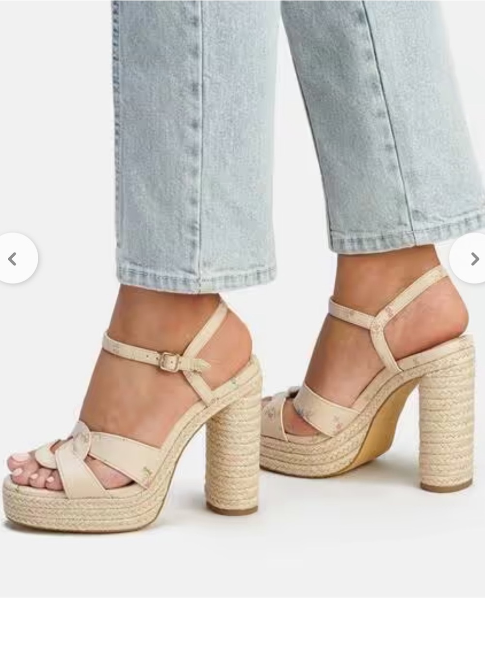 Coach Talina Floral Print Platform Heels